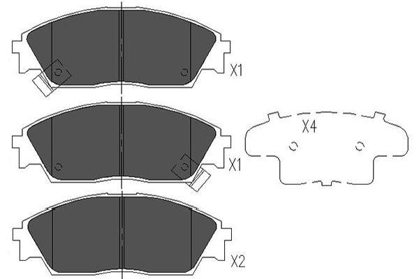 Brake Pad Set, disc brake KBP-2022 Kavo parts