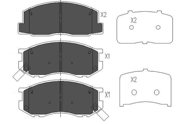 Brake Pad Set, Disc Brake KBP-9033 Kavo Parts