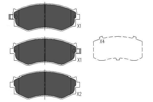 Brake Pad Set, disc brake KBP-6527 Kavo parts