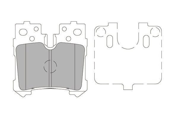 Brake Pad Set, disc brake KBP-9122 Kavo parts