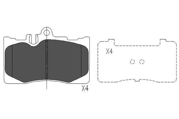 Brake Pad Set, disc brake KBP-9071 Kavo parts