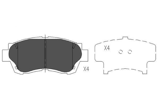 Brake Pad Set, Disc Brake KBP-9042 Kavo Parts