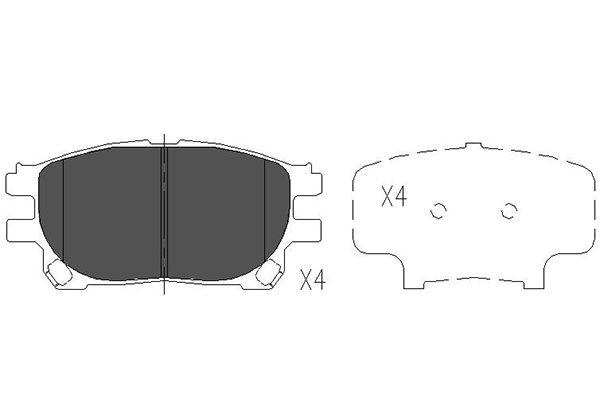 Brake Pad Set, disc brake KBP-9121 Kavo parts