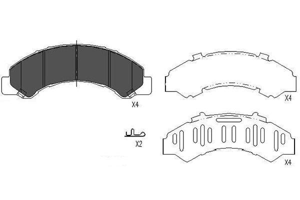 Brake Pad Set, disc brake KBP-3512 Kavo parts