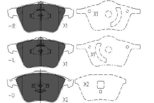 Brake Pad Set, Disc Brake KBP-4569 Kavo Parts