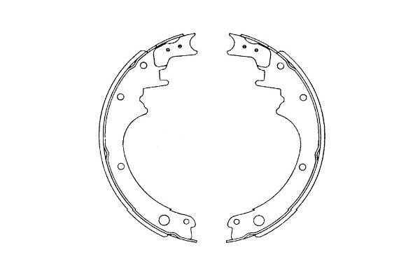 Brake Shoe Set KBS-7426 Kavo Parts