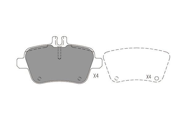 Brake Pad Set, Disc Brake KBP-6619 Kavo Parts