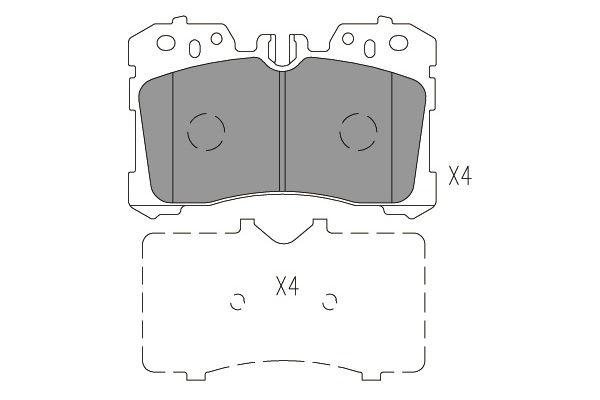 Brake Pad Set, disc brake KBP-9150 Kavo parts