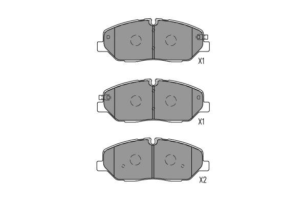 Brake Pad Set, Disc Brake KBP-3056 Kavo Parts