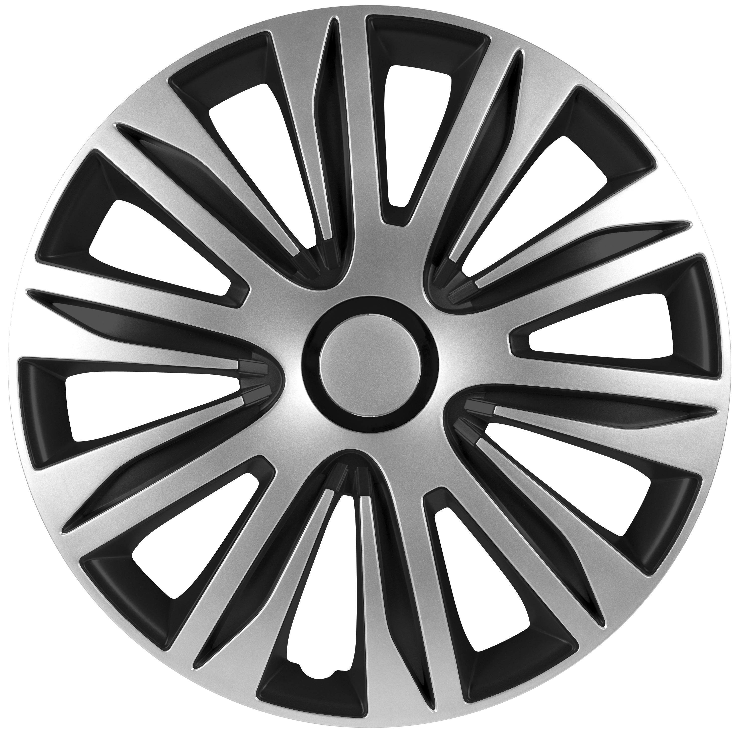 4-Piece Hubcaps Nardo 16-inch silver / black