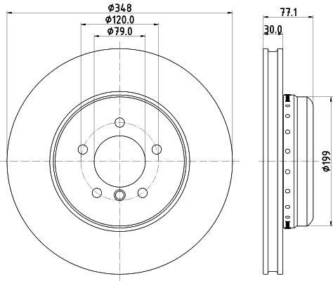 Brake disc 8DD 355 120-981 Hella Pagid GmbH