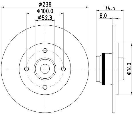 Brake Disc 8DD 355 123-351 Hella Pagid GmbH