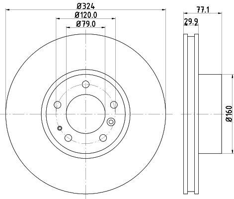 Brake discs 8DD 355 127-101 Hella Pagid GmbH