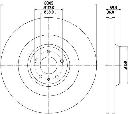 Brake discs 8DD 355 129-031 Hella Pagid GmbH