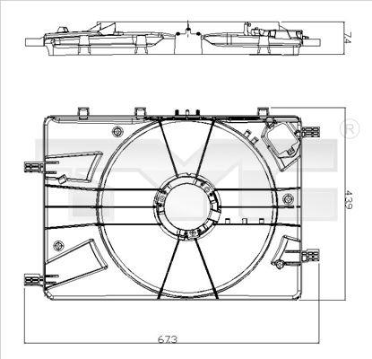 Support, cooling fan 825-0016-1 TYC