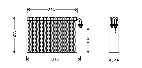 Evaporator, air conditioning