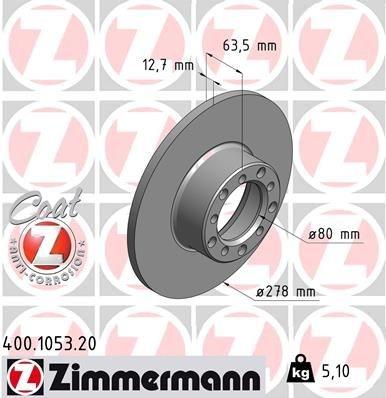 Brake Disc COAT Z 400.1053.20 Zimmermann