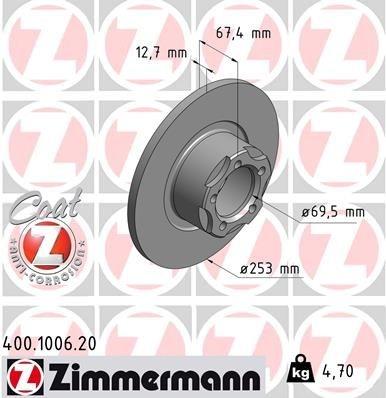 Brake Disc COAT Z 400.1006.20 Zimmermann