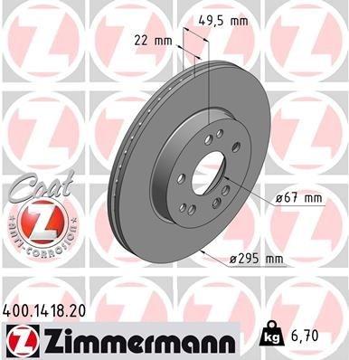 Brake Disc COAT Z 400.1418.20 Zimmermann