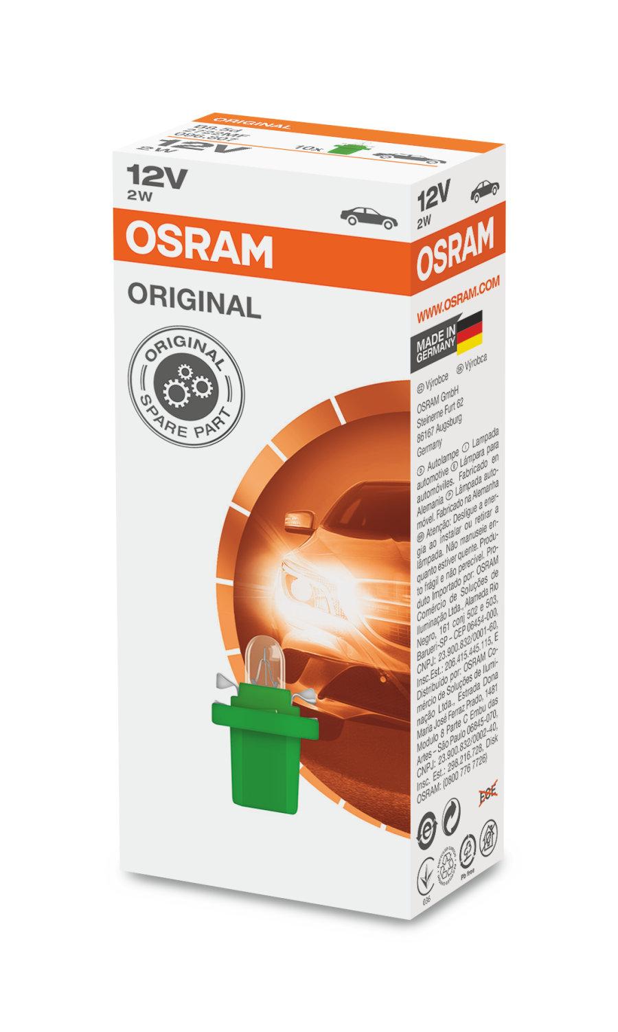 Osram .5d green 12V 2W