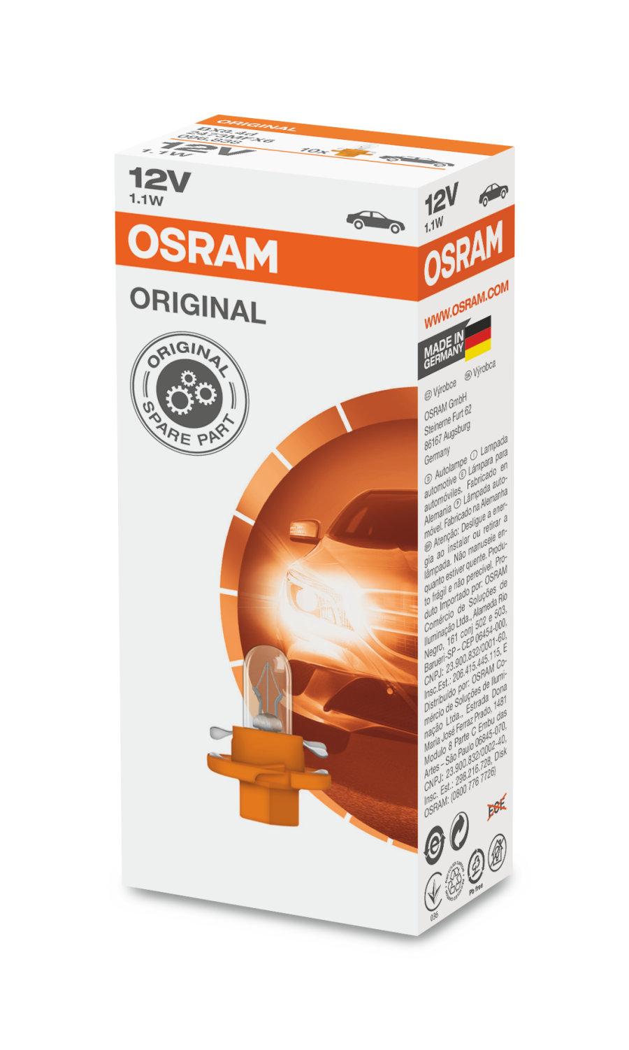 Osram BX8.4d Orange 12V 1.1W