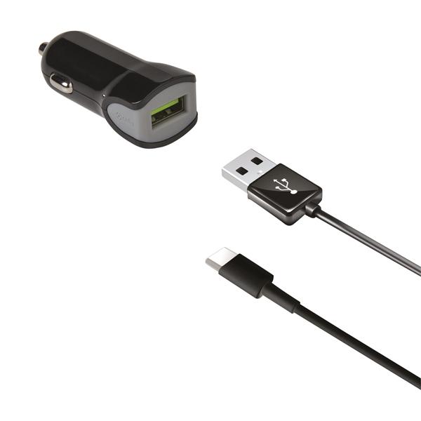 Celly Car Charger USB-C 2.4A black