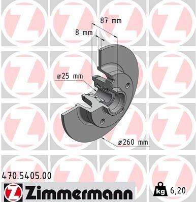 Brake Disc 470.5405.00 Zimmermann