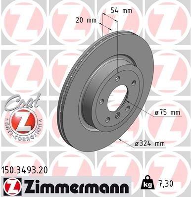 Brake Disc COAT Z 150.3493.20 Zimmermann