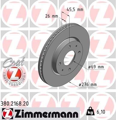 Brake Disc COAT Z 380.2168.20 Zimmermann