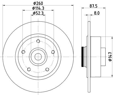 Brake disc 8DD 355 129-871 Hella Pagid GmbH