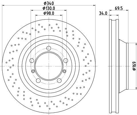 Brake disc 8DD 355 -931 Hella Pagid GmbH