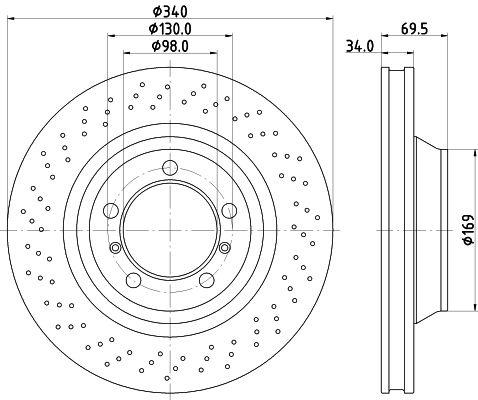 Brake disc 8DD 355 -921 Hella Pagid GmbH