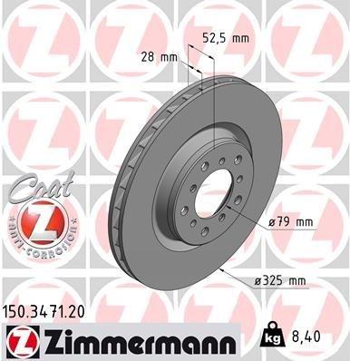 Brake Disc COAT Z 150.3471.20 Zimmermann