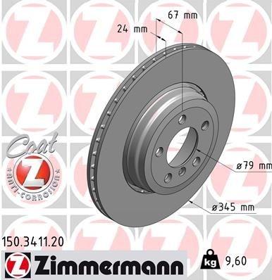 Brake Disc COAT Z 150.3411.20 Zimmermann