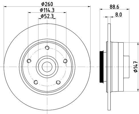 Brake disc 8DD 355 -481 Hella Pagid GmbH