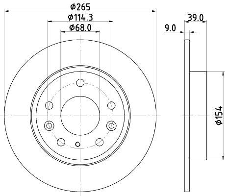 Brake disc PRO 8DD 355 133-501 Hella Pagid GmbH