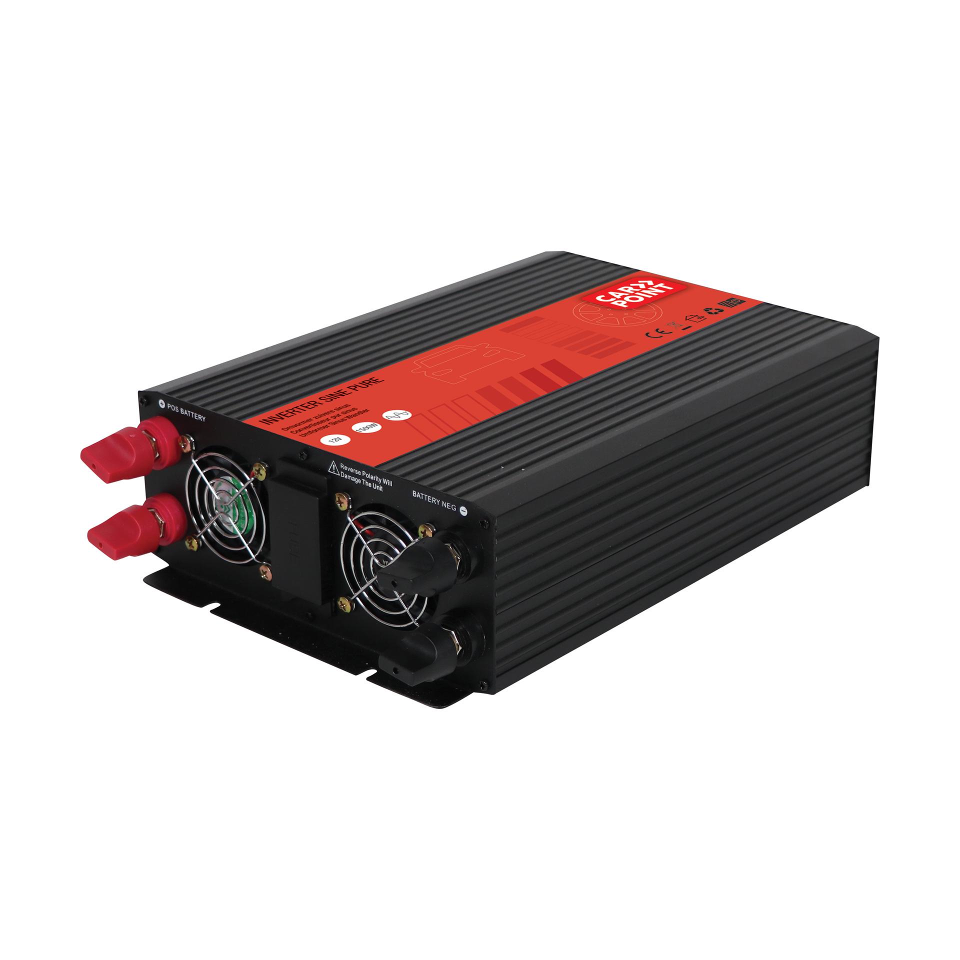 Carpoint Pure Sine Inverter 12V>230V 1500W French/Belgian Socket