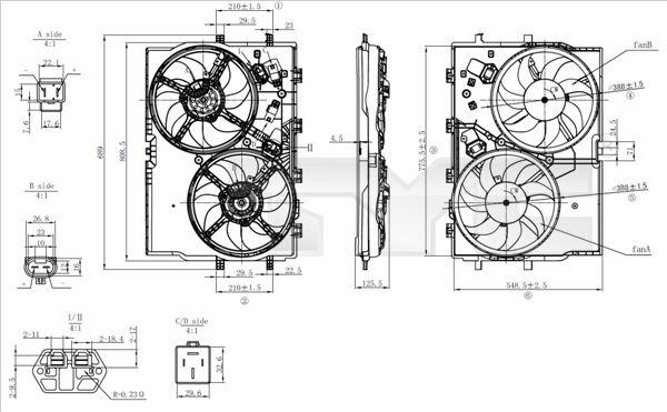 Fan, Radiator 809-0039 TYC