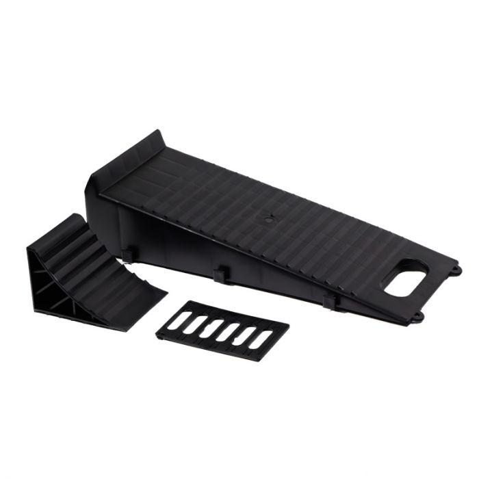 Plastic ramp - black - 1 piece incl. Wheel chock