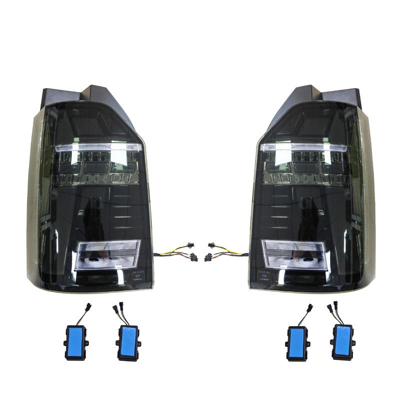 Set LED Taillights suitable for Volkswagen Transporter T6 2015-2020 (with tailgate) - Black - in DL VWR28LJD AutoStyle