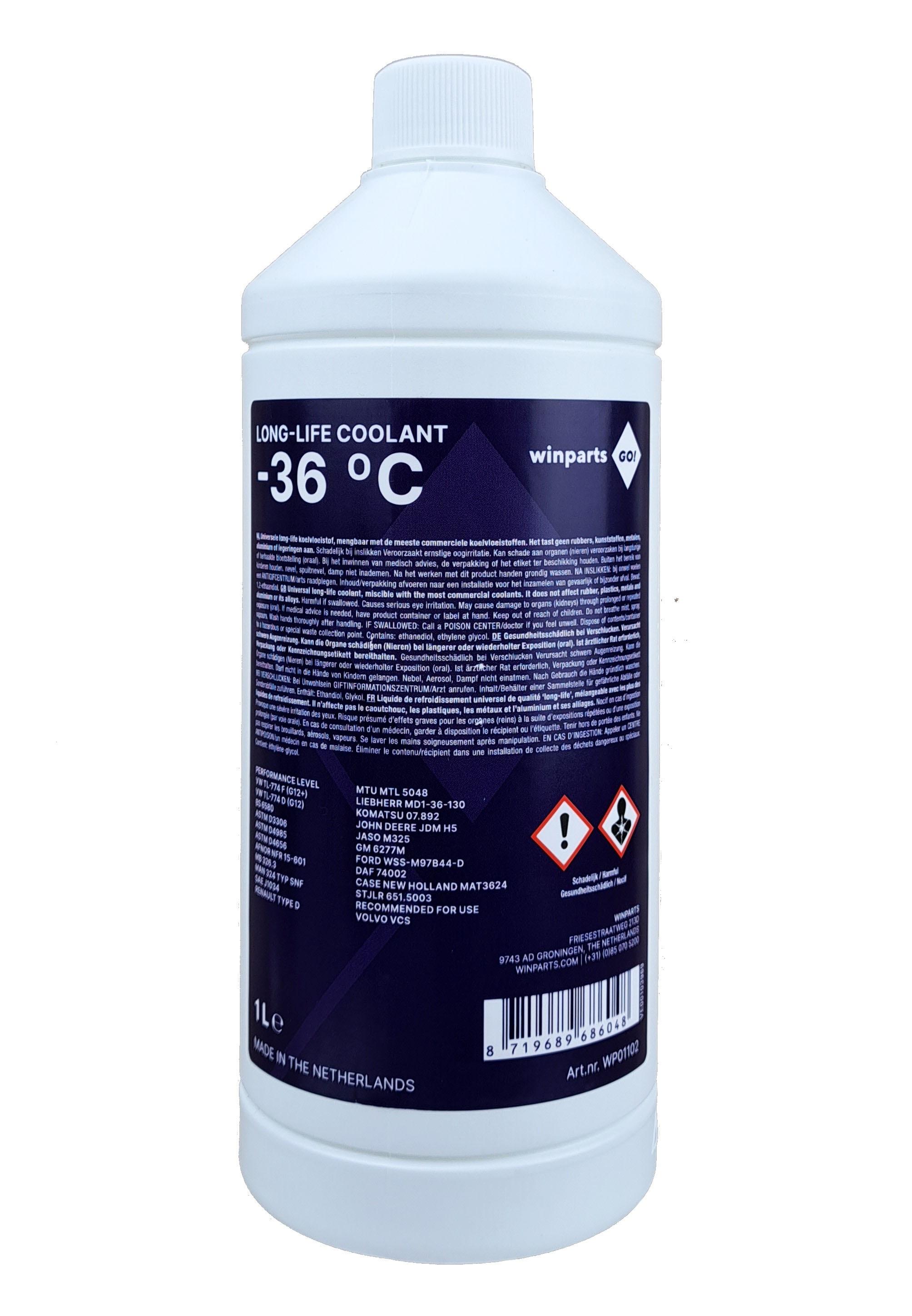 Coolant Winparts GO! Longlife G12 -36°C 1L