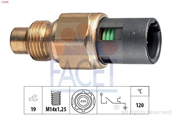 Temperature Switch, coolant warning lamp Made in Italy - OE Equivalent 7.4048 Facet