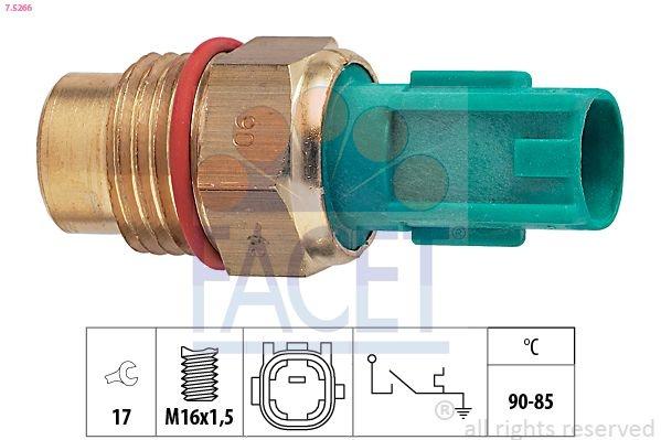 Temperature Switch, radiator fan Made in Italy - OE Equivalent 7.5266 Facet