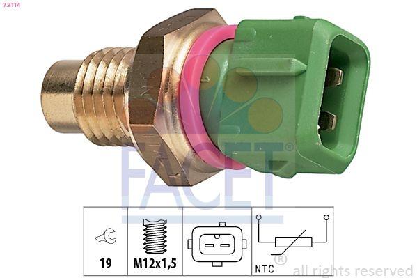 Sensor, coolant temperature Made in Italy - OE Equivalent 7.3114 Facet