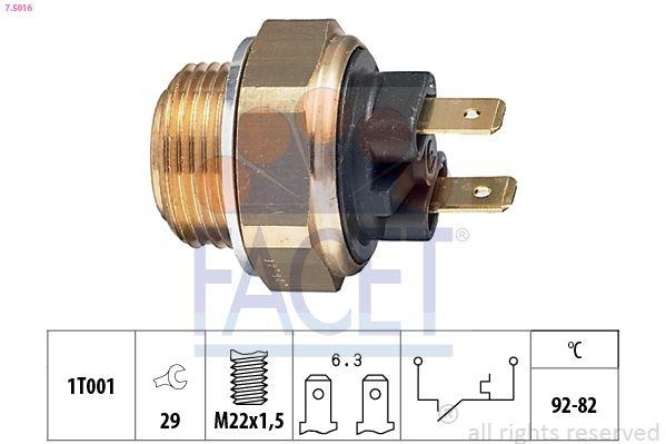 Temperature Switch, radiator fan Made in Italy - OE Equivalent 7.5016 Facet