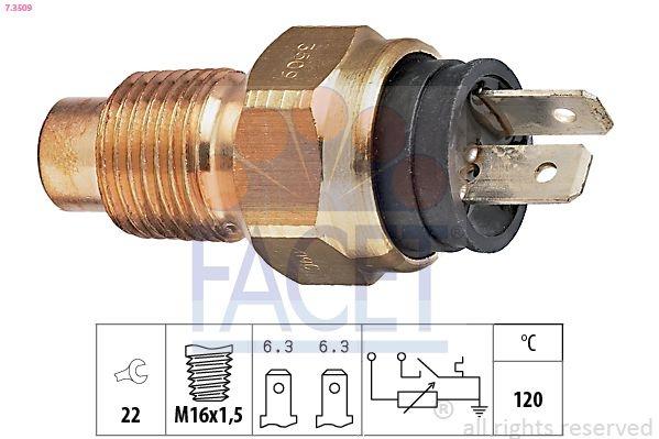 Sensor, coolant temperature Made in Italy - OE Equivalent 7.3509 Facet