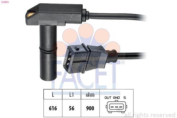 Sensor, crankshaft pulse Made in Italy - OE Equivalent 9.0054 Facet