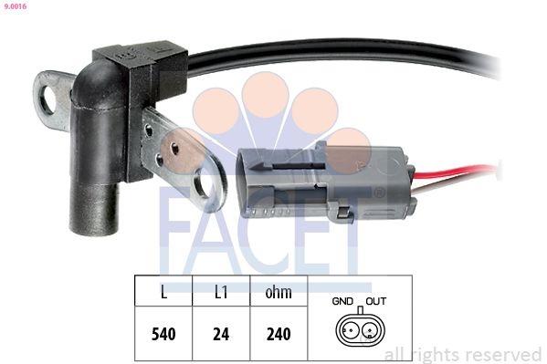 Sensor, crankshaft pulse Made in Italy - OE Equivalent 9.0016 Facet