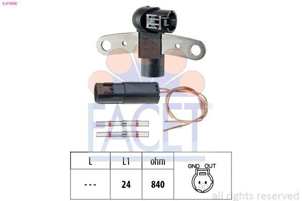 Sensor, crankshaft pulse Made in Italy - OE Equivalent 9.0199K Facet