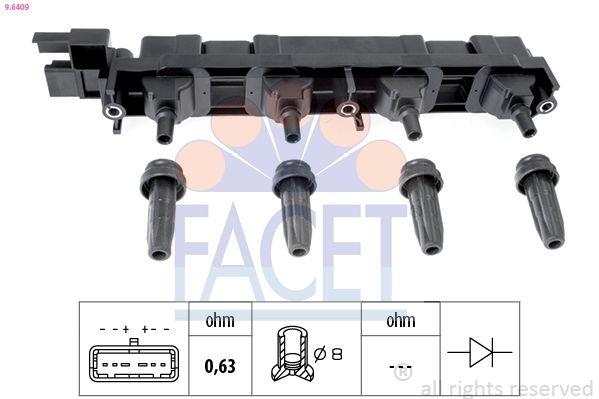 Ignition Coil Made in Italy - OE Equivalent 9.6409 Facet